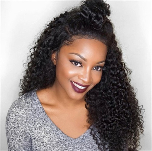 Deep Wave Full Lace Indian Hair Wig for Black Women Virgin Human Hair Lace Front wig with Baby Hair FDshine