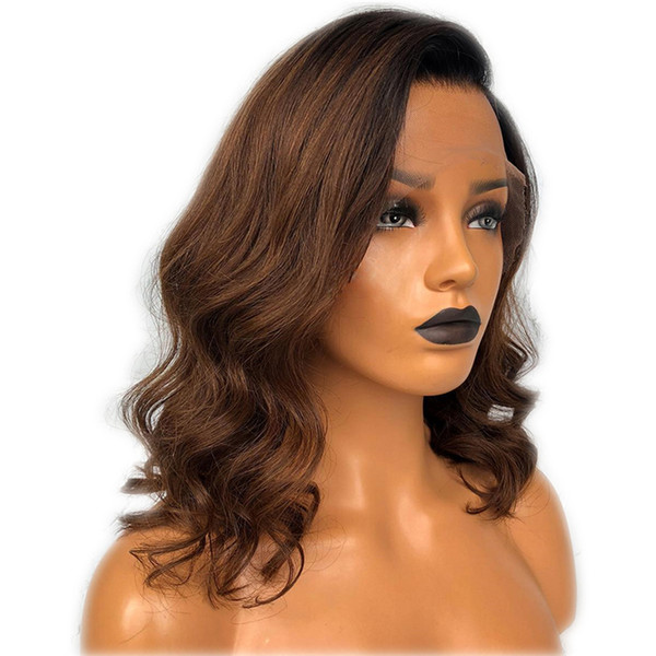 1B/30 13x6 Lace Front Human Hair Wigs Ombre Color Full Lace Wig Brazilian 150% Density Short Wigs For Black Women