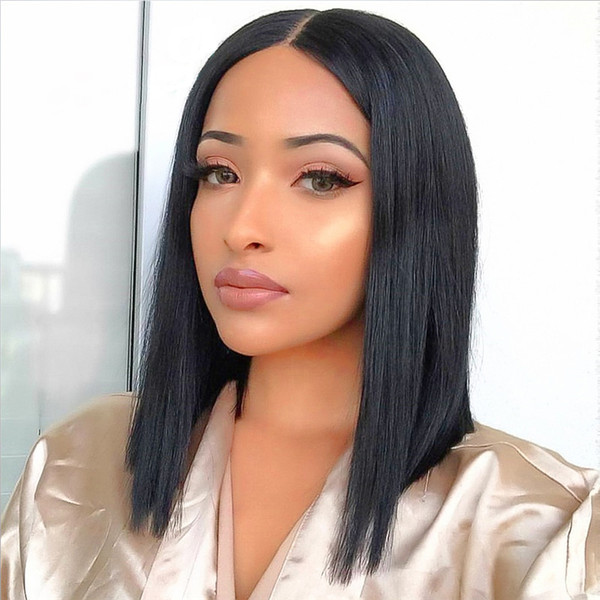 Short Full Lace Bob Wig For Black Women With Pre-Plucked Hairline Brazilian Remy Hair Short Lace Front Human Hair Wigs