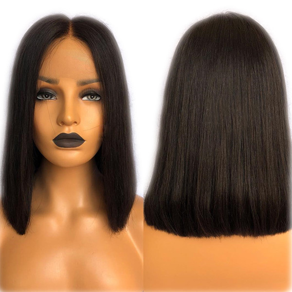 13X6 Lace Front Wig Pre Plucked With Baby Hair Brazilian Straight Human Hair Wigs Remy Hair 4X4 Silk Base Lace Front Closure Wigs