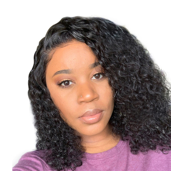 Curly Full Lace Human Hair Wig Pre Plucked With Baby Hair Bob Wig Short Lace Front Human Hair Wigs For Black Women