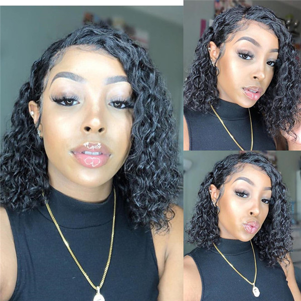 Curly Lace Front Wig 8-24Inch Pre Plucked With Baby Hair Brazilian Human Hair Full Lace Wig For Black Women