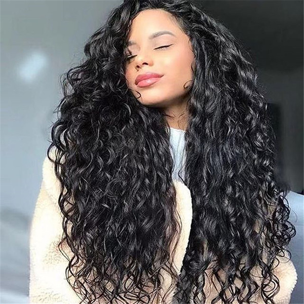 Deep Part Lace Front Human Hair Wigs For Black Women 150 denstity 13X6 Brazilian Remy Curly Human Hair Wigs Preplucked