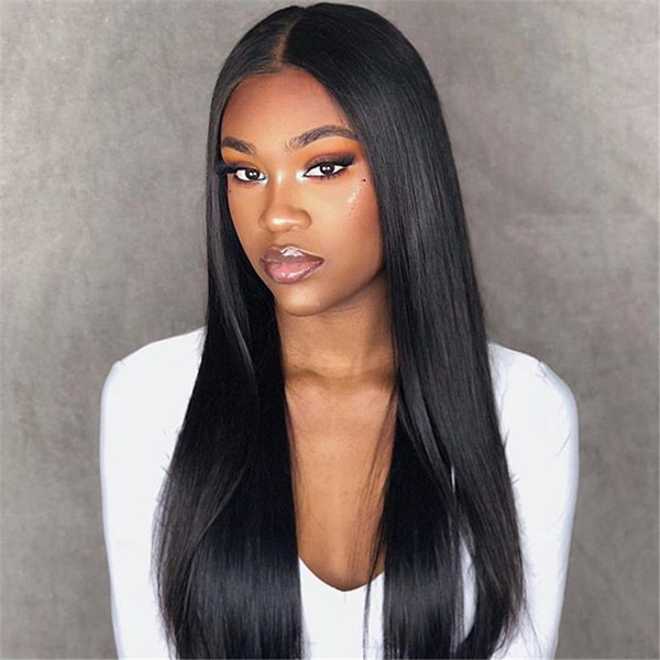 360 Lace Frontal Wig For Women Brazilian Remy Human Hair Wigs With Baby Hair Straight 360 Lace Wig Pre Plucked