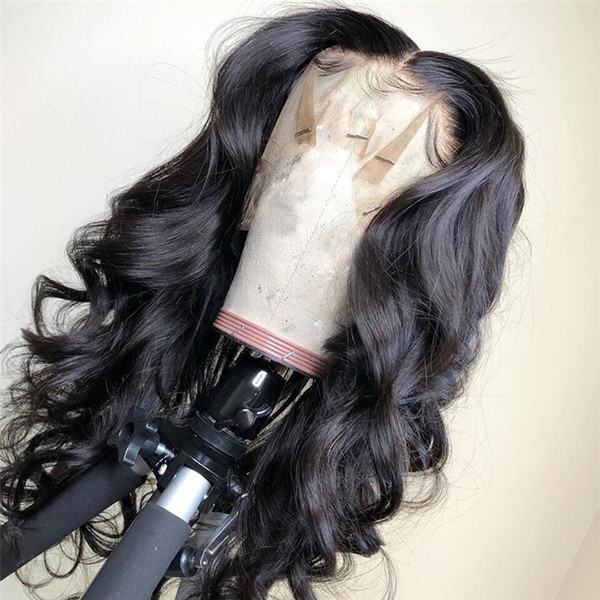 Brazilian Body Wave Lace Front Human Hair Wigs For Women Natural Black Bleached Pre Plucked With Baby Hair Remy Wig