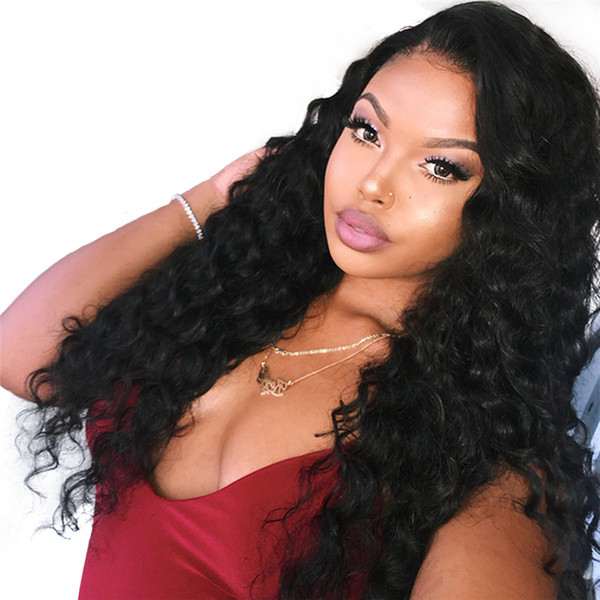 Loose Deep Wave Full Lace Wig Brazilian Remy Curly Hair 8-24 Inch Lace Front Human Hair Wigs