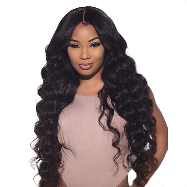 Pre Plucked Full Lace Front Human Hair Wigs Brazilian Loose Deep Wave Lace Front Wig With Baby Hair 150 180 Density