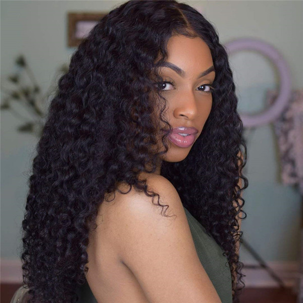 Lace Front Human Hair Wigs Pre Plucked For Black Women Remy Brazilian Curly Full Lace Human Hair Wig With Baby Hair Bleached Knots