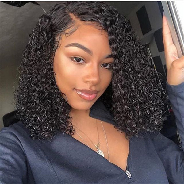 Pre Plucked 360 Lace Human Hair Wigs With Baby Hair 150% Glueless Curly Lace Front Wig For Women Remy Hair