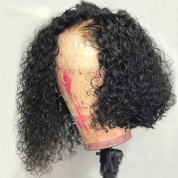 Lace Frontal Wig Pre Plucked With Baby Hair Brazilian Deep Curly Remy Lace Front Human Hair Wigs For Women