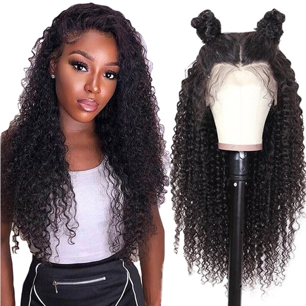 Carina Brazilian Curly Lace Front Wigs with Baby Hair Pre-Plucked Hairline Remy Human Hair front Wigs