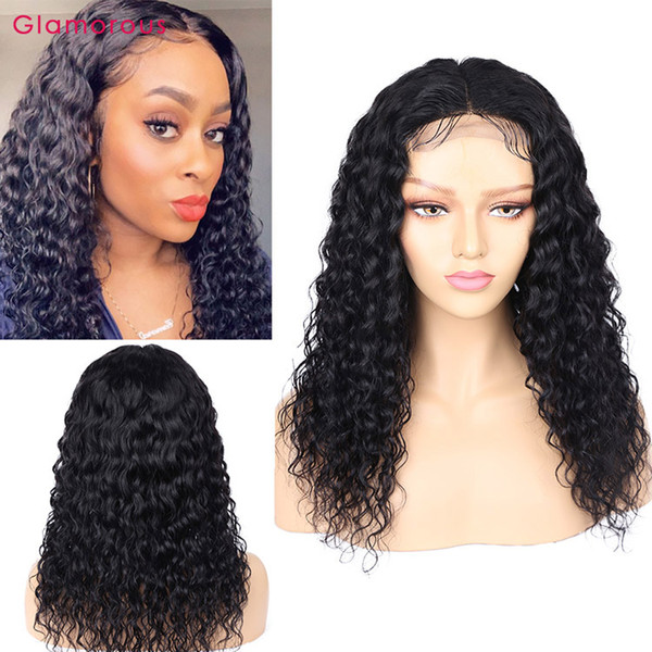 4x4 Lace Closure Human Hair Wig 150% Density Brazilian Water Wave Virgin Human Hair Wigs for black women