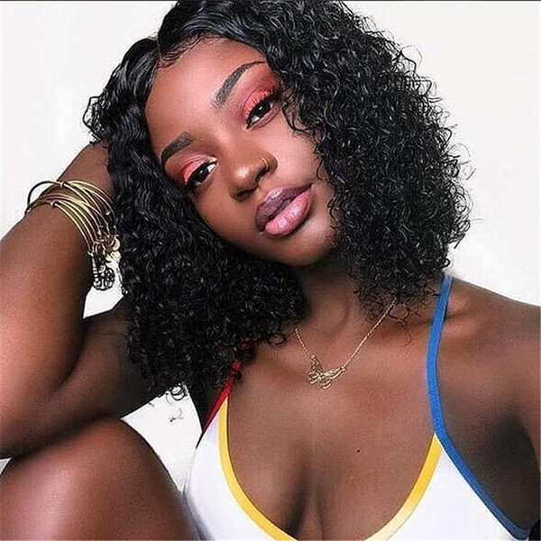 Curly Wig Brazilian 13X6 Lace Front Human Hair Wigs With Baby Hair Deep Part Lace Front Wig Remy Hair Pre Plucked Bleached Knots