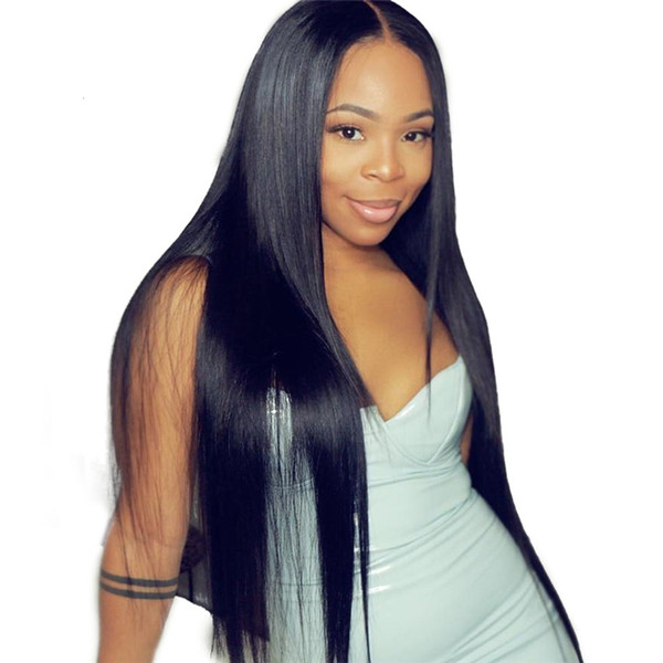 Natural Straight 13x6 Lace Front Human Hair Wigs For Women Full Lace Wig With Baby Hair Pre Plucked Natural Remy Hair