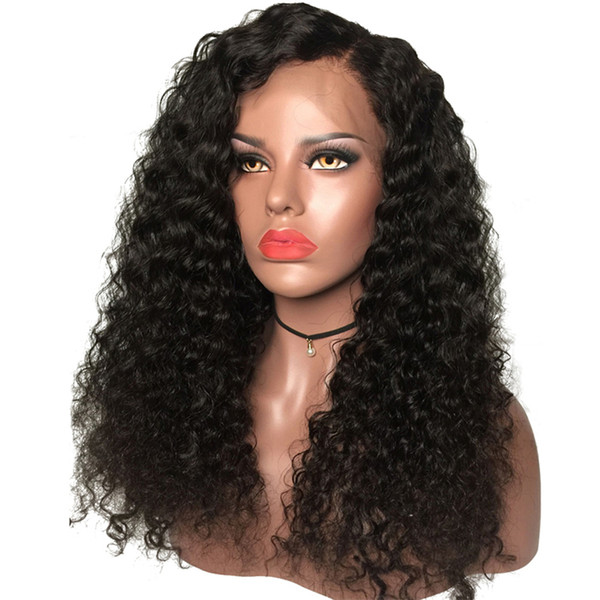 Full Lace Human Hair Wigs With Baby Hair 8''-24'' Pre Plucked Brazilian Glueless Lace Front Wig Curly Human Hair Wigs