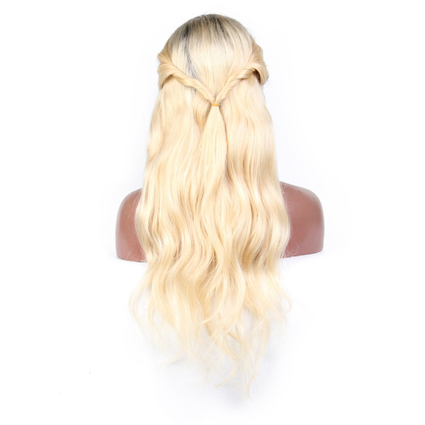 Body Wave Ombre 613 Blonde lace front human hair wigs Remy Hair Brazilian Wig Baby Hair Pre Plucked Hairline