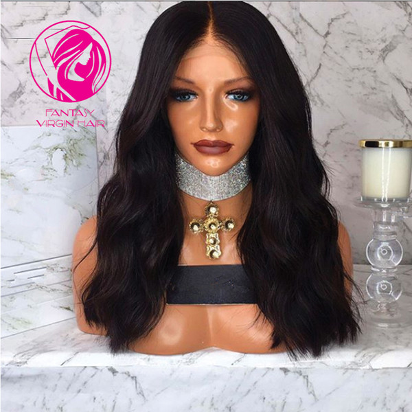 Fantasy 13x6 Deep Long Middle Parting Lace Front Wigs Wavy Human Hair Wig Brazilian Remy Hair 150% 180% Thick Density Pre Plucked