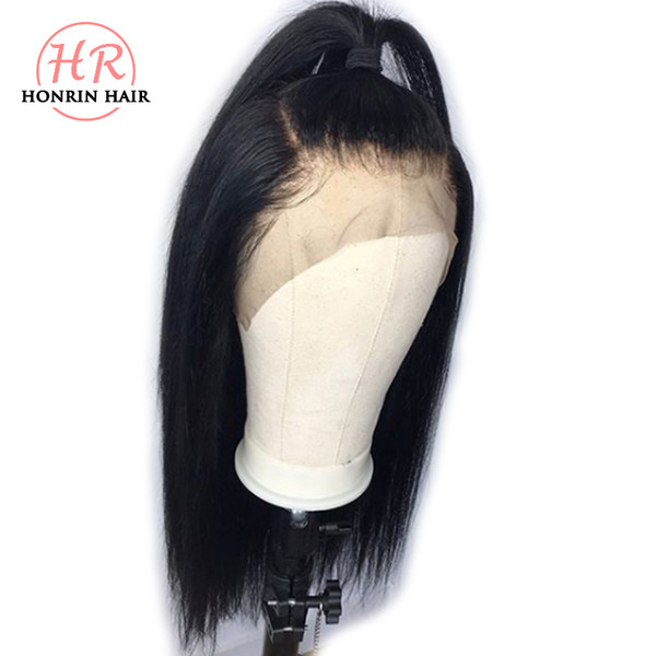 Honrin Hair Silky Straight 360 Lace Wig Pre Plucked Hairline Peruvian Virgin Human Hair Bleached Knots 150% Density With Baby Hair Glueless