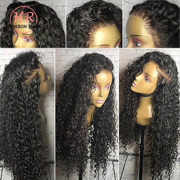 Honrin Hair 360 Lace Wig Curly Malaysian Virgin Human Hair Pre Plucked Hairline 150% Density Bleached Knots With Baby Hair Glueless