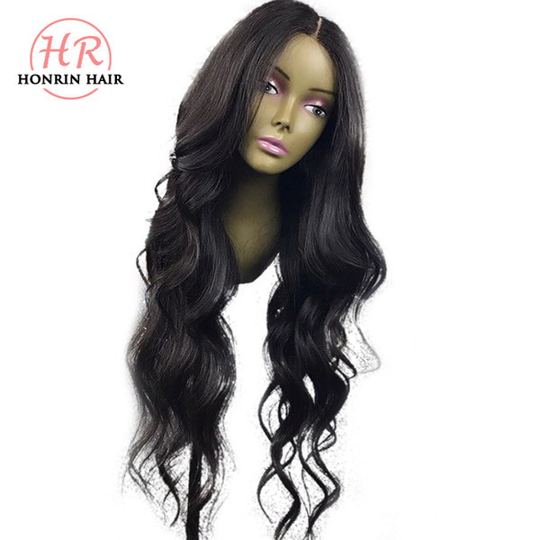 Honrin Hair Natural Wave 360 Lace Wig Pre Plucked Hairline Brazilian Virgin Human Hair With Baby Hair 150% Density Bleached Knots Glueless