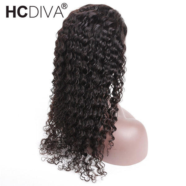 Lace Frontal Wigs For Black Women Pre Plucked With Baby Hair Malaysian Deep Curly 13x4 Human Hair Lace Front Wig Deep Wave Natural Color