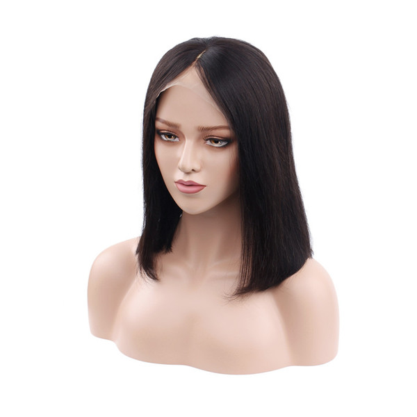 Glueless Bob Wig Indian Straight Short Lace Front Human Hair Wigs For Black Women Pre Plucked With Baby Hair Remy Hair