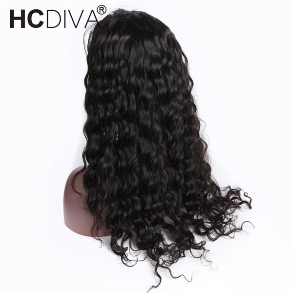 HCDIVA Loose Deep Wave Lace Front Human Hair Wigs for Black Women 130 Density Pre Plucked Peruvian Human Hair Wigs Remy Natural Color