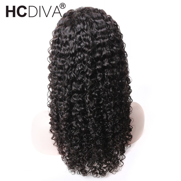 Peruvian Vigin Lace Front Human Hair Wigs For Women Remy Peruvian Deep Curly Lace Wigs With Baby Hair Bleached Knots Pre Plucked HCDIVA Wigs