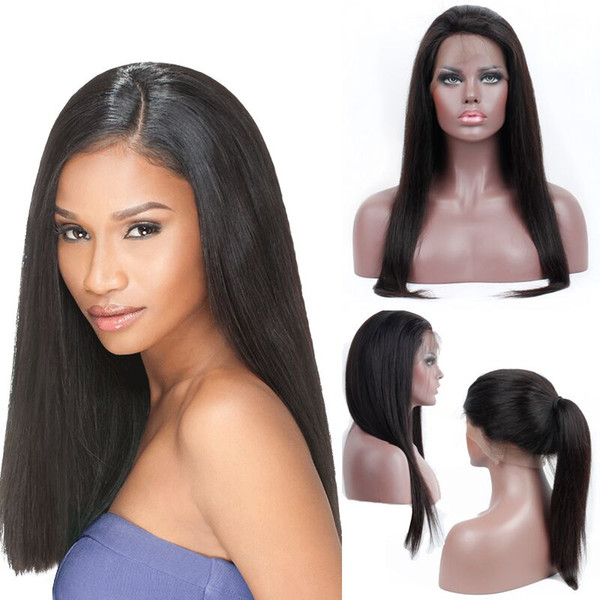 360 Lace Frontal Wig Straight 150% Density Lace Front Human Hair Wigs Pre Plucked With Baby Hair Remy Brazilian Hair