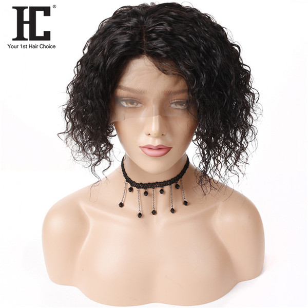 HC Human Hair Short Bob Lace Front Wigs Middle Part For Black Women Brazilian Body Wave Hair Fashion Short BOB Wig 