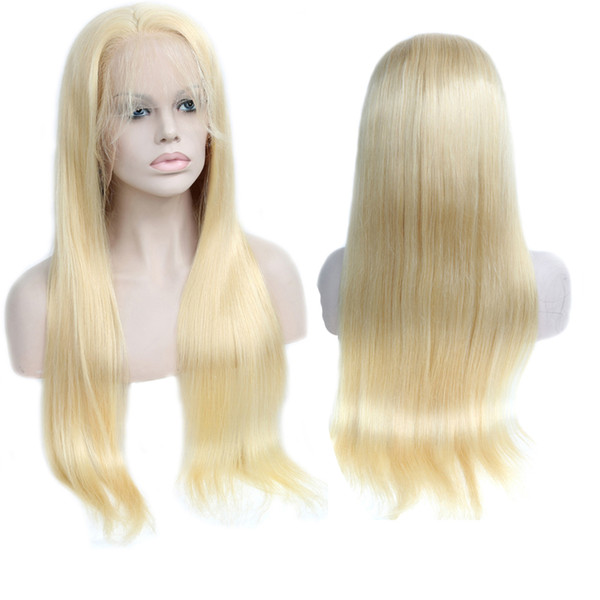 Blonde Human Hair Lace Front Wig Color #613 Brazilian Human Hair Wigs Color #613 Remy Straight full Lace Front Wigs