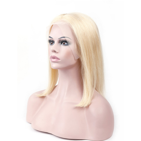 Blonde Wigs Human Hair Lace Front Wig Color #613 Brazilian Virgin Human Hair Wigs Color #613 Straight 13*3 Transparent Lace Front