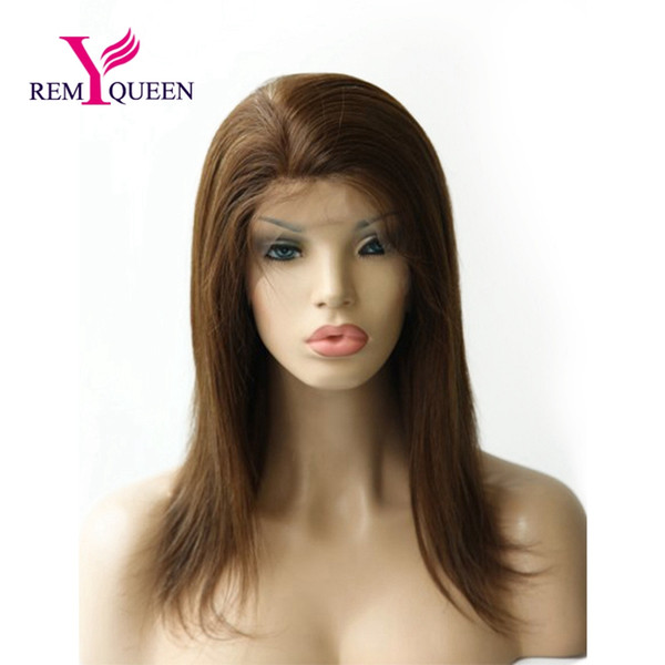 Dream Remy Queen 4# High Light 27# Straight Lace Front Wig 130% Medium Density Nautral Hairline With Baby Hair Double Bleached Knots.