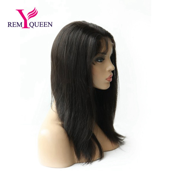 Remy Queen 2# Dark Brown Front Lace Human Hair Wigs 130% Density Wig For Black Women 8A Straight No Tangle No Shedding