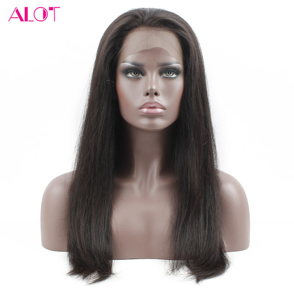 Brailian Human Hair Lace Front Wigs 100% Brazilian Virgin Hair 360 Lace Human Hair Wig 22.5*4*2 Straight Lace Front Wigs