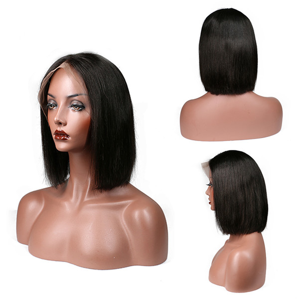 Short Bob Wigs Brazilian Remy Hair Lace Front Human Hair Wigs For Black Women 150% Density Lace Wig Silk Straight Lace Front Wigs