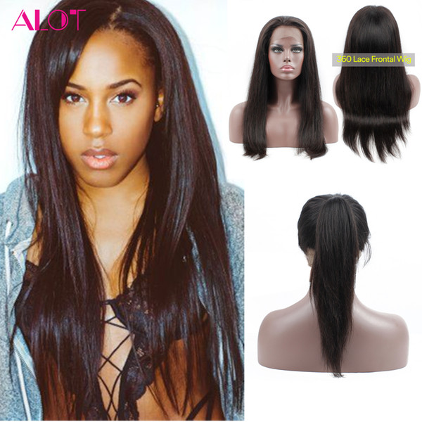 Human Hair Wigs For Black Women Brazilian Virgin Hair 360 Lace Front Human Hair Wigs 22.5*4*2 Straight Lace Front Wigs