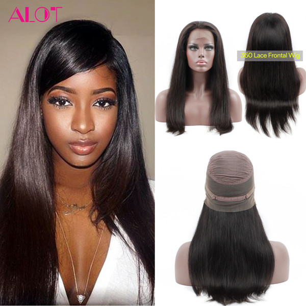 Hot Sale !!! Human Hair Lace Front Wigs 100% Brazilian Virgin Hair 360 Lace Human Hair Wig 22.5*4*2 Straight Lace Front Wigs