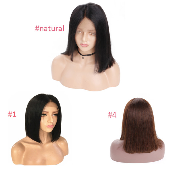 Bob Lace Frontal Wigs Human Hair Pre Plucked With Baby Hair For Black Women 150% Density Brazilian Virgin Hair