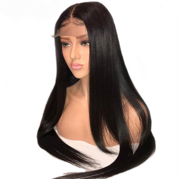 13x6 Lace Front Wig Human Hair Glueless Brazilian Virgin Hair Silky Straight 360 Lace Frontal Wigs Pre Plucked With Baby Hair For Women