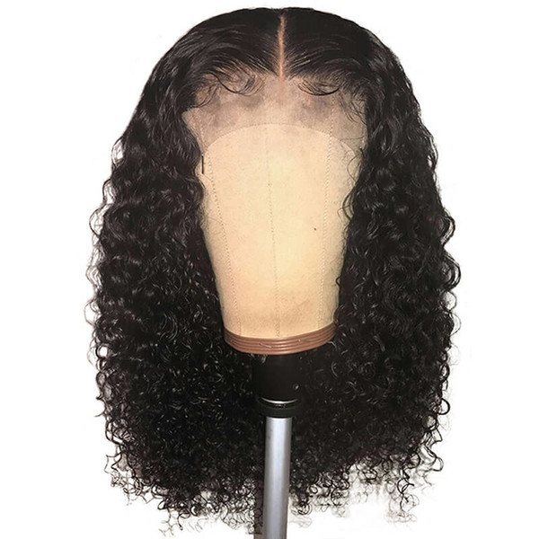 Curly 360 Lace Frontal Wig Pre Plucked With Baby Hair For African American Brazilian Remy Hair Glueless 360 Full Lace Human Hair Wigs