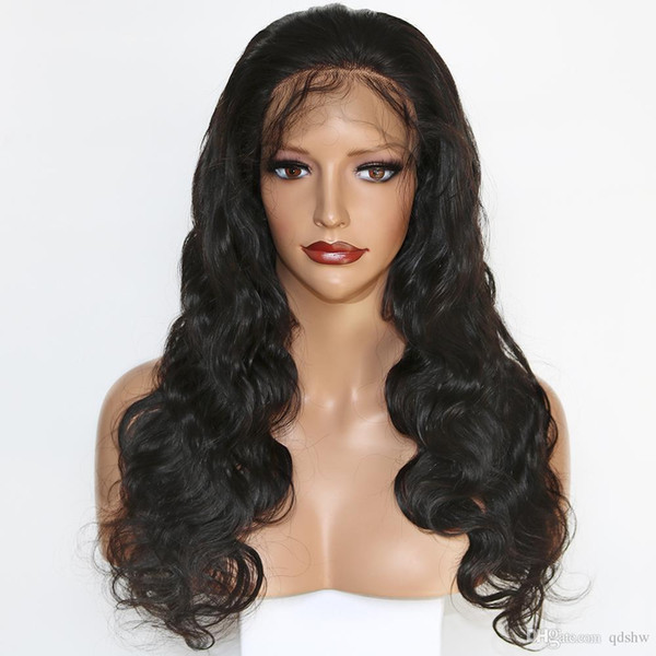 360 Lace Frontal Human Hair Wig For Black Women Body Wave 130 Density Glueless Pre Plucked 360 Full Lace Wigs With Baby Hair