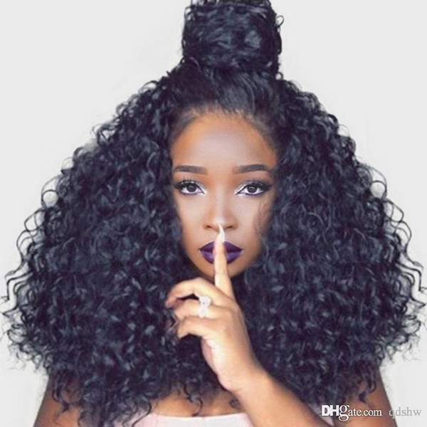 360 Lace Frontal Wig Human Hair For Black Women Curly Virgin Brazilian Glueless Pre Plucked Curly 360 Full Lace Wig With Baby Hairs