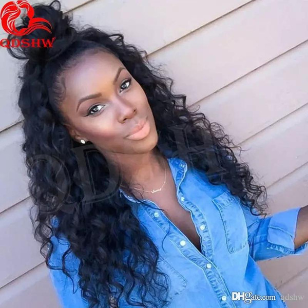 360 Full Lace Human Hair Wigs Color Curly Glueless Brazilian Virgin Hair Curly 360 Free Part Lace Front Wigs For African American