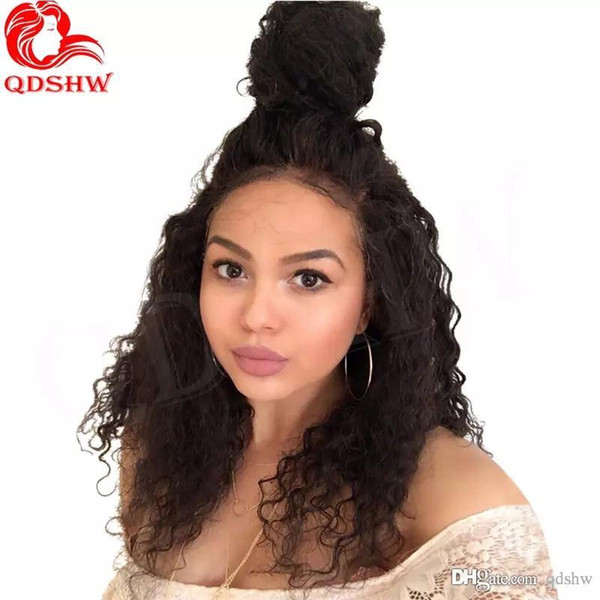 360 Frontal Full Lace Human Hair Wigs Pre Plucked With Baby Hairs Glueless Virgin Malayusian Curly Human Hair Wig 360 For Black Women