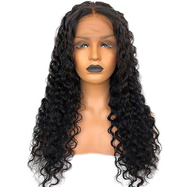 Lace Front Curly Natural Wig Human Hair Pre Plucked For Black Women Glueless Curly Full Lace Brazilian Hair Wigs With Baby Hair