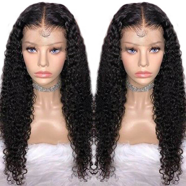 13x6 Lace Front Wig Human Hair For Black Women Glueless Brazilian Remy Hair Pre Plucked Curly 360 Lace Wigs With Baby Hair