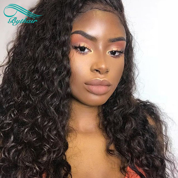 Bythair Natural Wave 360 Lace Frontal Wigs Lace Front Human Hair Wigs Pre Plucked With Baby Hair Virgin Brazilian Full Lace Wig