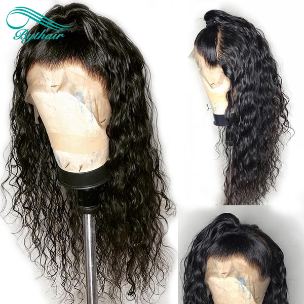 Bythair Deep Curly 360 Lace Wig Pre Plucked Hairline Malaysian Virgin Human Hair 360 Wig 130% Density Bleached Knots With Baby Hair