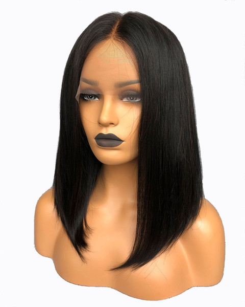 Diosa short lace front wigs human hair Middle Part Bob Cut Wigs Shoulder length Pre-plucked Natural Hairline Full Lace Wigs